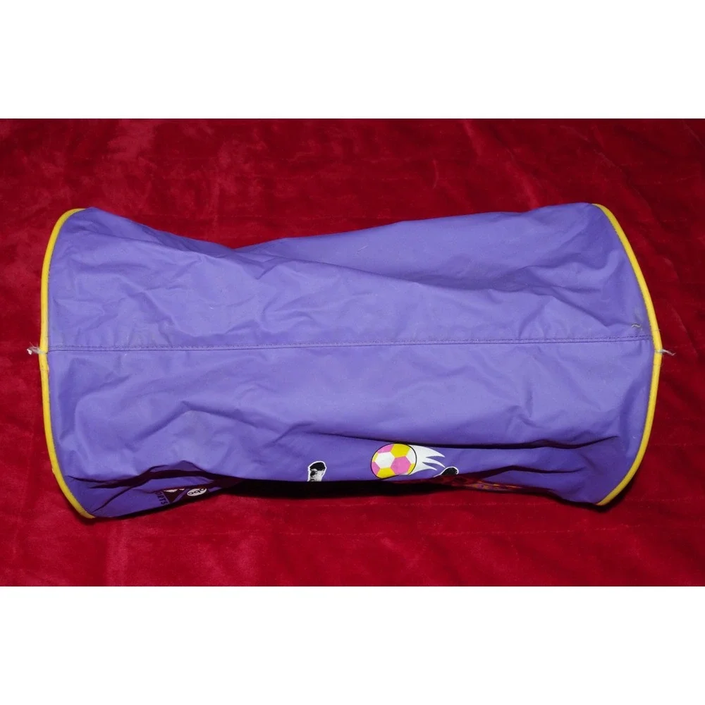 RARE Vtg 90s Girls Soccer Duffel Bag ABC‎ Wide World Sports Purple Pink Graphic